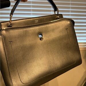 Fendi dotcom black leather bag